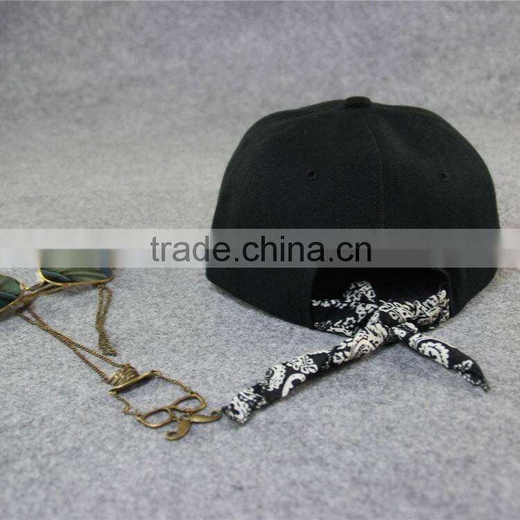Wholesale 2016 Newest Lace-up Back Flat Brim Blank Snapback Hats