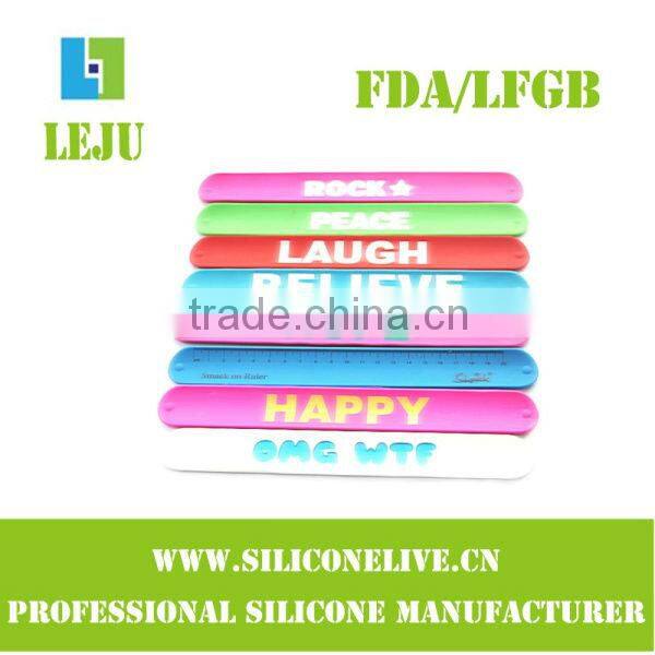 Most popular silicone slap bracelets promotion gift