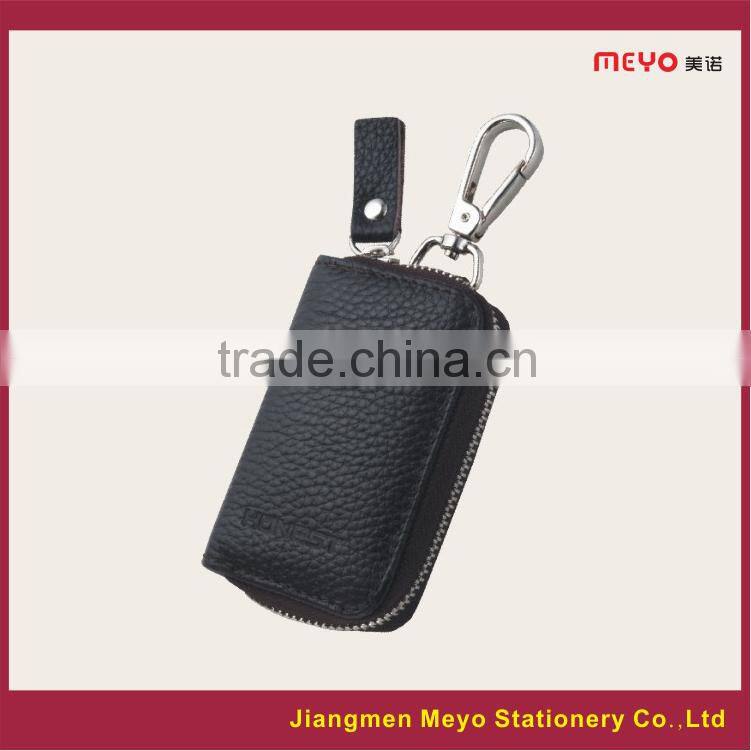 2015 New Commercial Promotional Customized Made Genuine Leather Zipper Key wallet MEYOKW136b