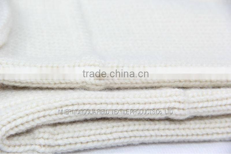 Knitted Cashmere Throw Blanket