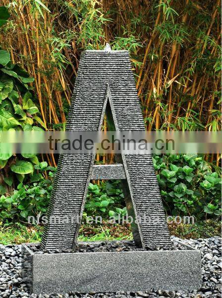 granite letter fountain N