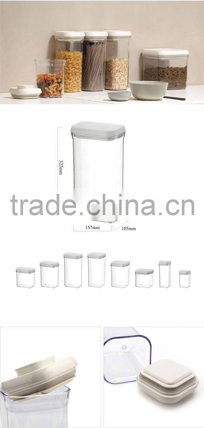 Acrylic Plastic Jar PS Sealed Cans, high quality PS candy storage canister/plastic can/candy seal box