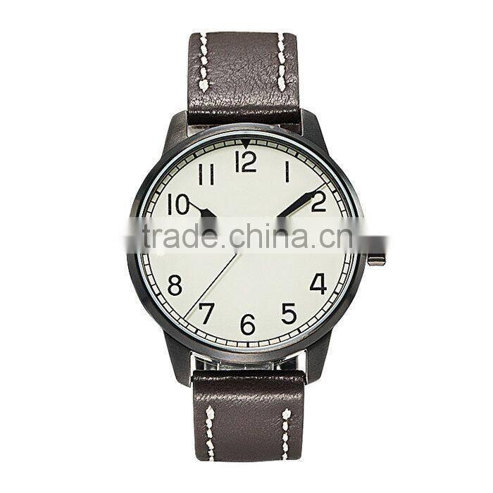 Genuine Leather band Japanese movt factory wholesale watch