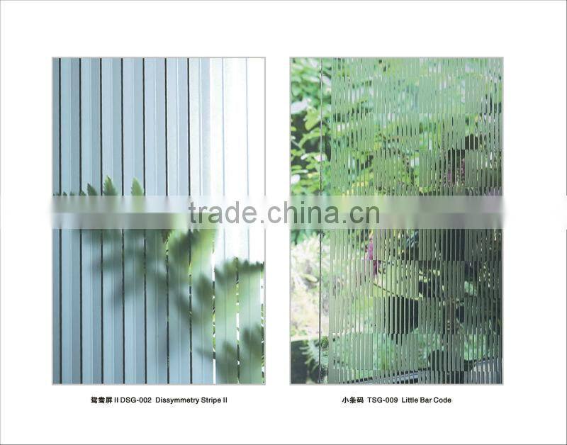 5mm frosted glass/ acid etched glass/ screen printed glass