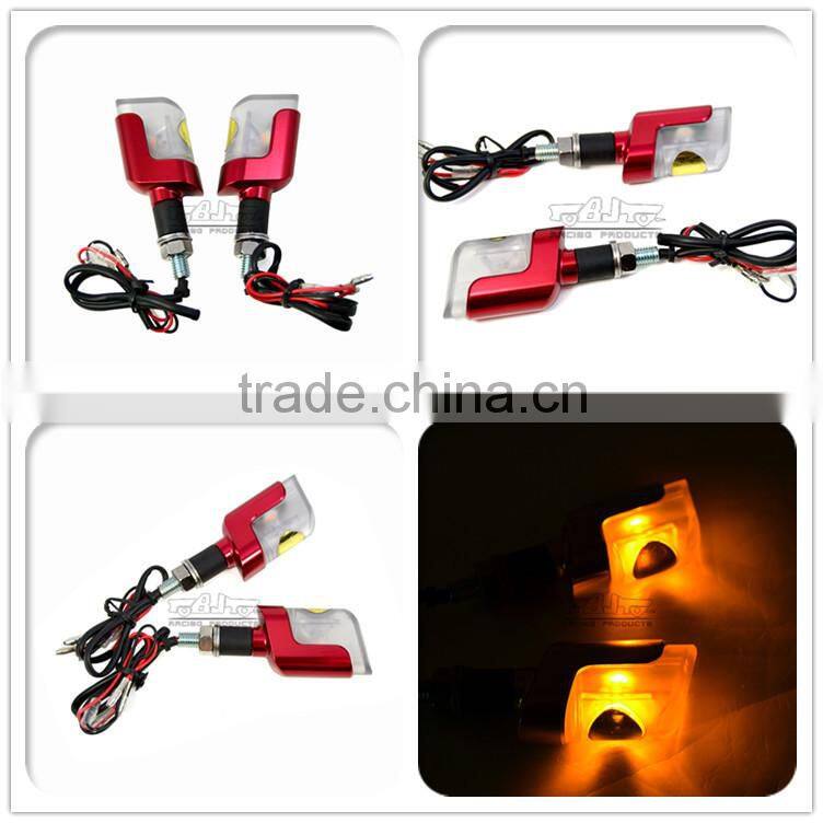 BJ-SL-058 Motorcycle Accessories Red Aluminum Housing LED Motorcycle Turn Signal Lights chopper bobber