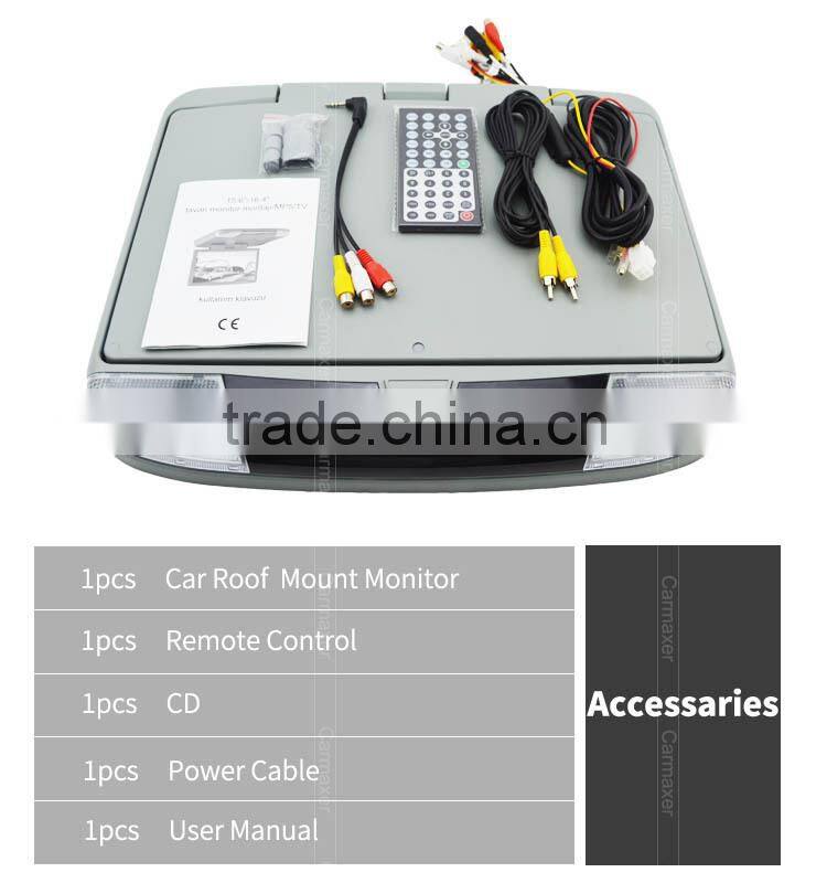 13.3inch car roof mount dvd player car tft lcd roof mounted monitor tv usb