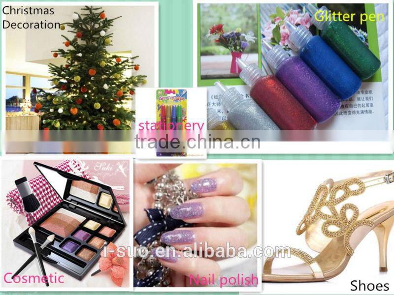 wholesale color hot selling PET glitter for plastic