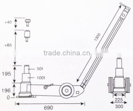 Pneumatic hydraulic jack
