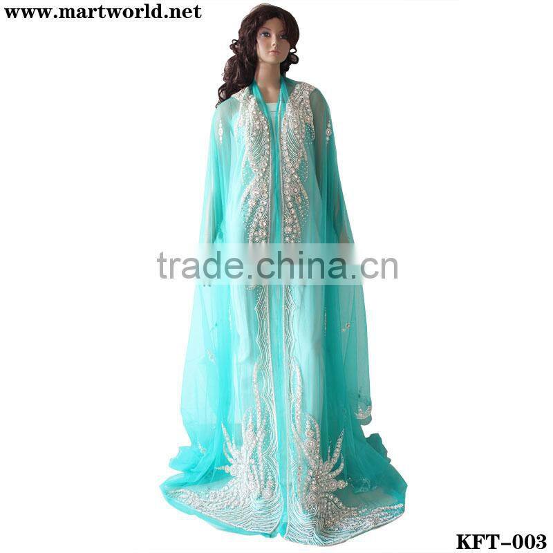 fancy blue dubai kaftan dress (KFT-003)