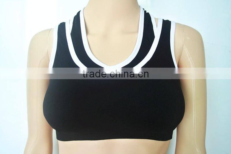Shantou Factory Cheap Price Black Running Women Seamless Ladies Sports Bra