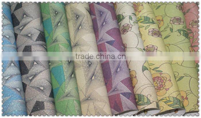 Glitter leather fabric for furniture decoration wallpaper , china wholesale A1531