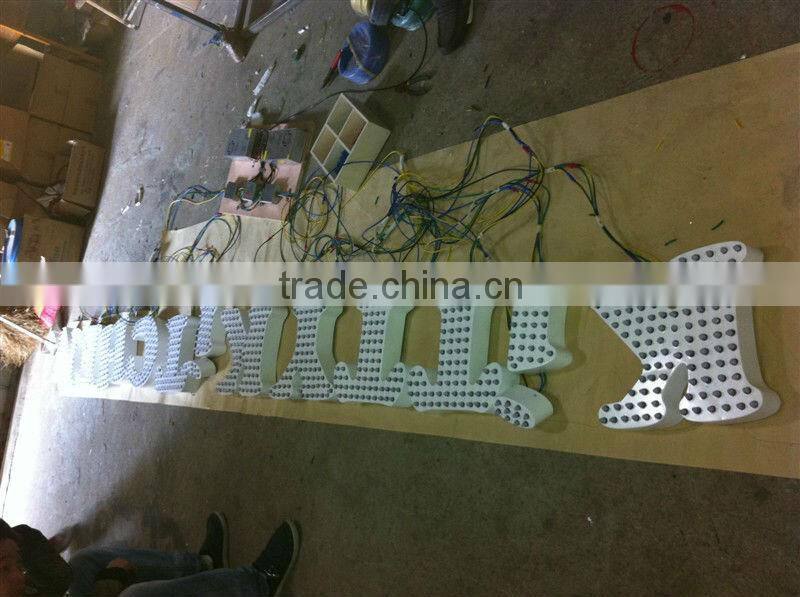 Punching holesrgb led moving sign