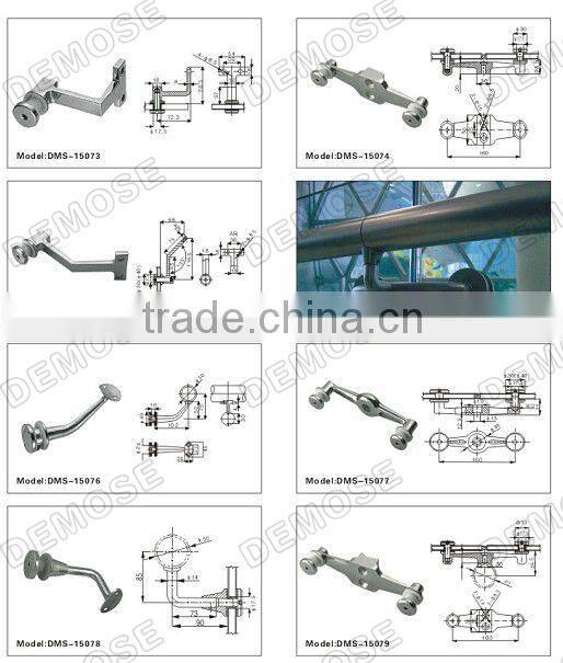 interior glass railing hardware kits and post bracket
