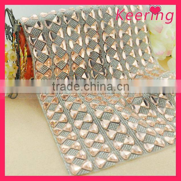 fashion hotfix rhinestone mesh for garment WRT-008