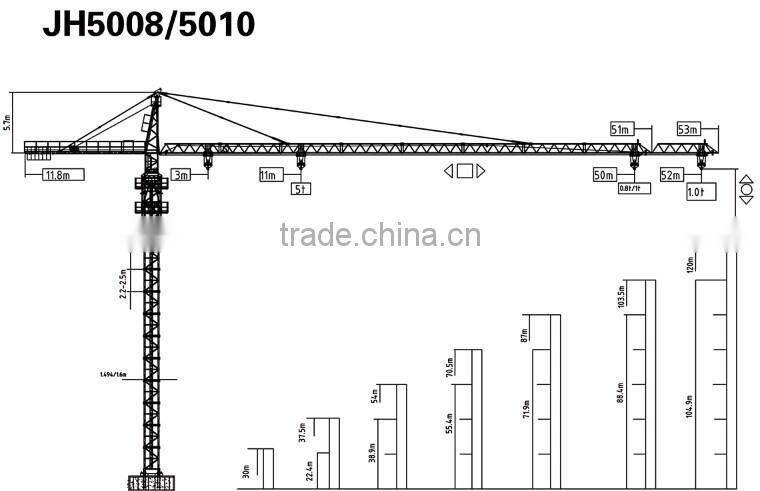 QTZ63A(5010)6T Tower Crane