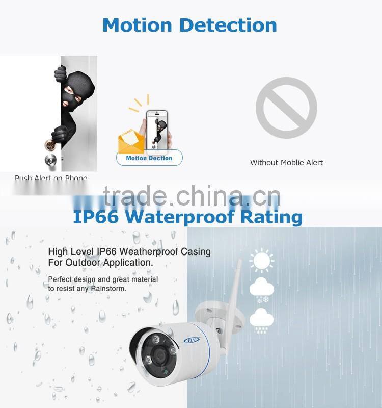 PLV 720P cctv wireless security camera system wireless H.264 4ch wireless NVR Kit
