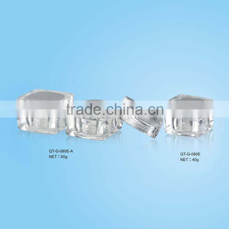 Empty Square Acrylic Box Cosmetic Cream Container Acryl Series 40g 60g
