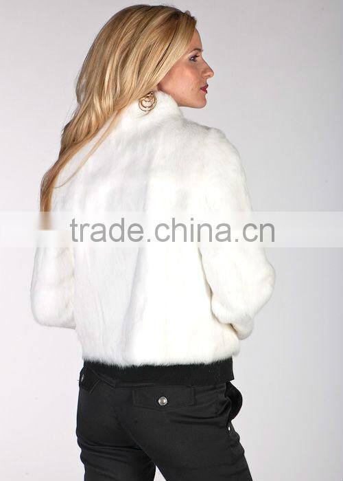 short rabbit fur jacket