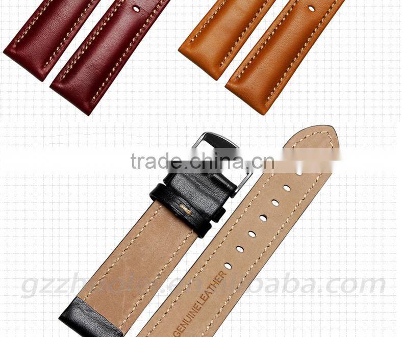 2015 new arrival 20|22mm high quality genuine cowhide leather bracelet with pin buckle wholesale 3pcs