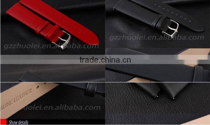 hotesale 22mm genuine calf leather Men and women's Watch strap wholesale 1PCS