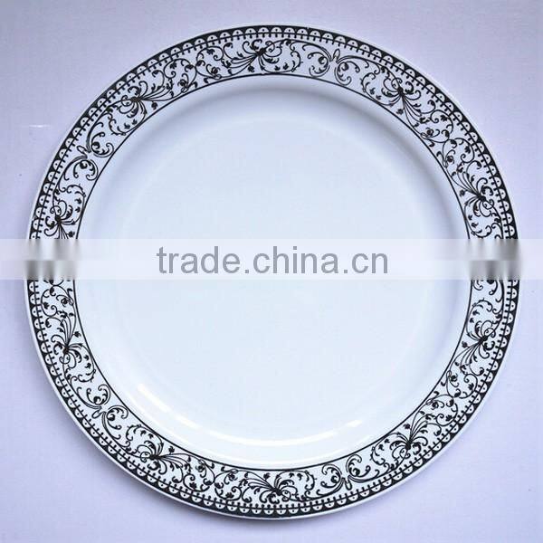 6'' Disposable PS Plate with Silver Rim