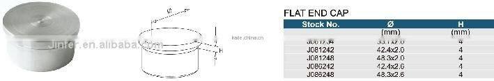 stainless steel end cap/Stainless steel Flat End Cap/inox baluster