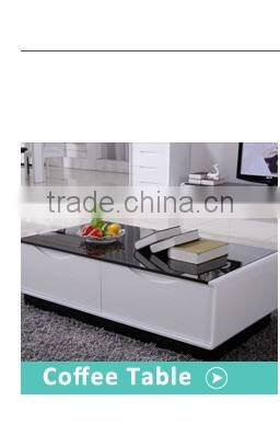 2016 King size B843 stylish leather bed with TV in footboard