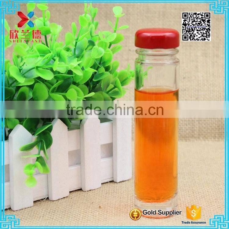 65ml Personal small Perfect Wide Mouth Glass Drinking Bottles With tin Lids