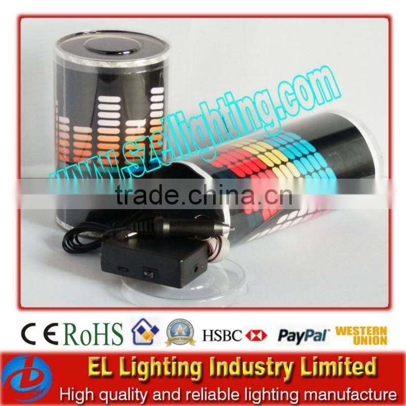 New style sound active flashing equalizer el car sticker ,customing your own design