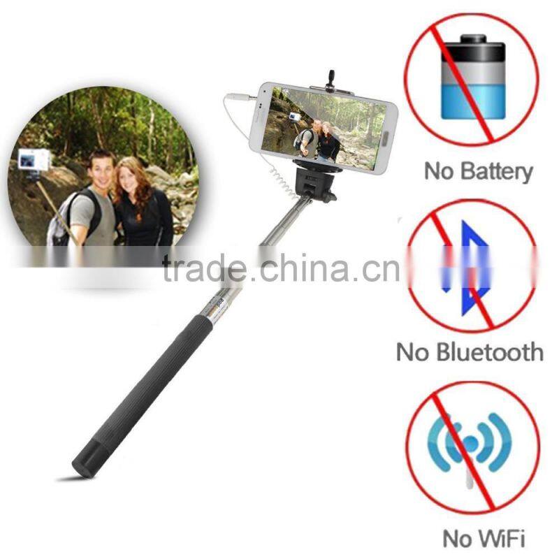 Mini foldable colorful monopods selfie stick with bluetooth shutter