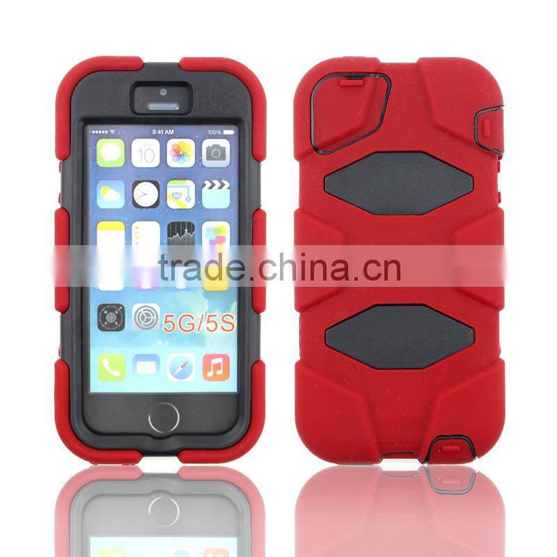 For iPhone 5S rugged case with screen protector and kickstand