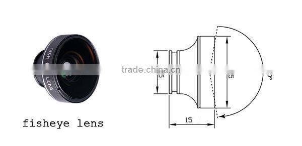 Hot 180 Degree Phone Case Fish eye Lens for iphone