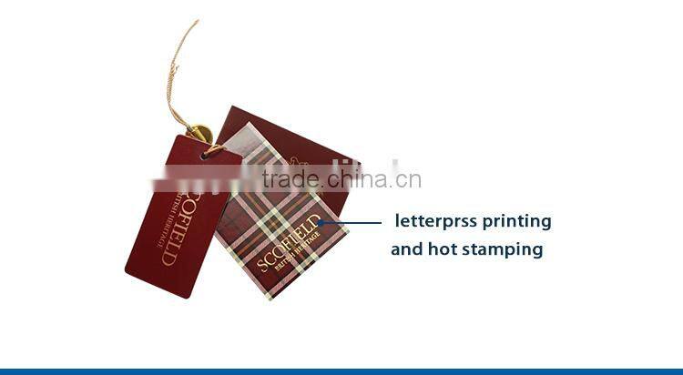 2014 China Newest Paper Hang Tag/garment hang tags for garment
