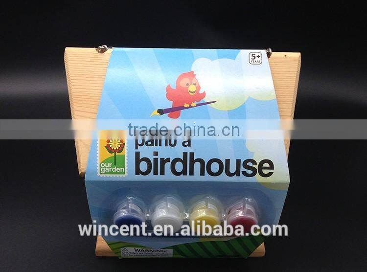 DIY Painting Toys Kit Wooden Bird House For Kids