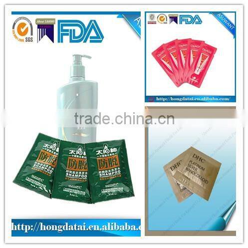 Vivid Small Aluminum Foil Shampoo Sachets Cosmetic Sample Sachets