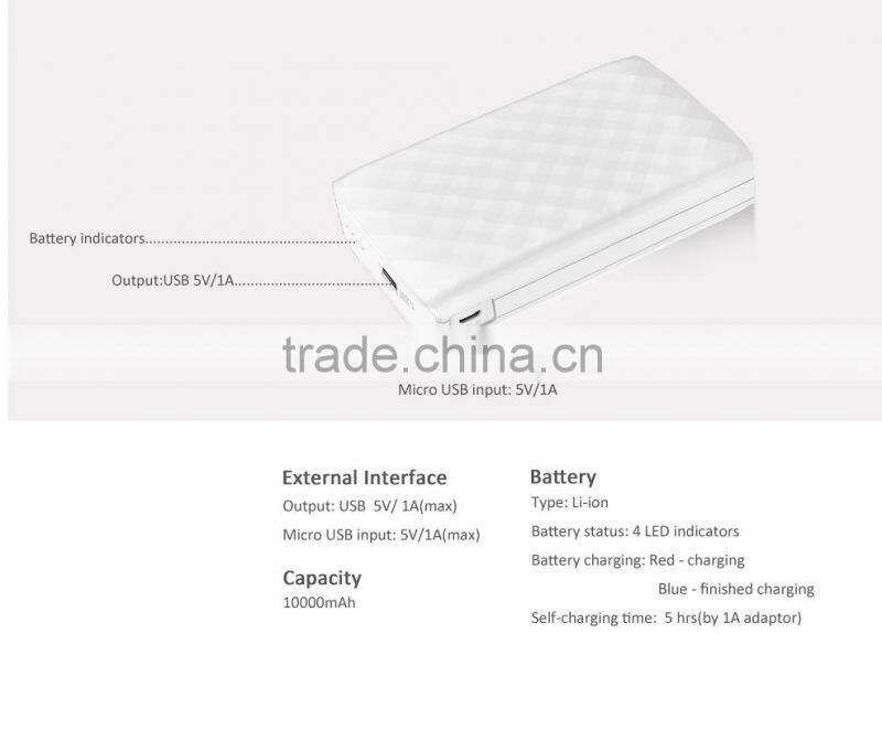 2014 Universal portable Power Bank 10000mAh for various smart phone and electronic gadgets