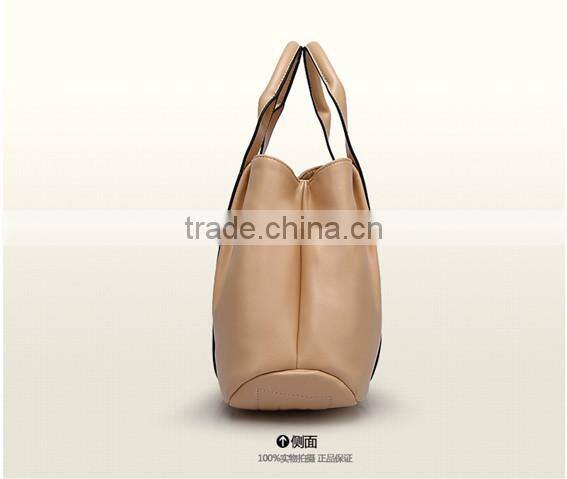 Guangzhou factory hot ladies bag wrinkle shoulder bag soft leather tote bag