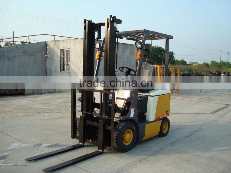 1500kg Four-Wheel Cheap DC/AC Electric Forklift FB15