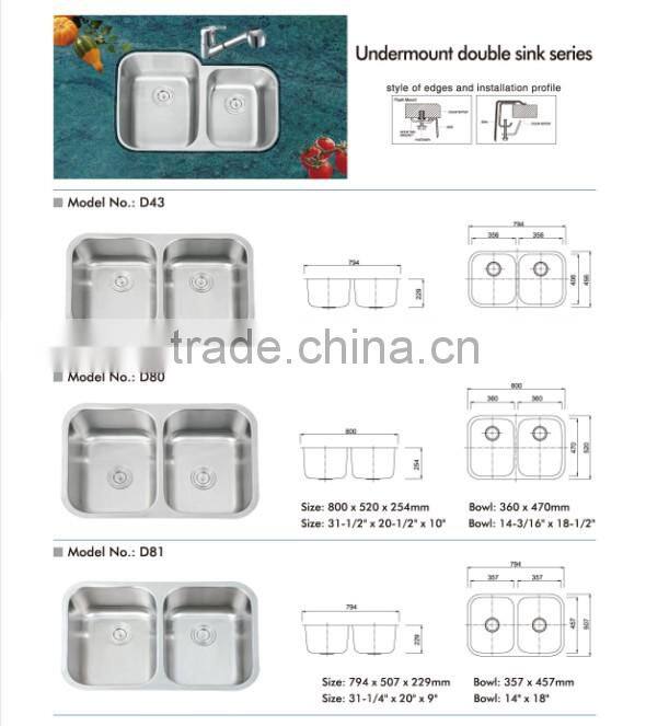 stainless steel kitchen sink for hotel