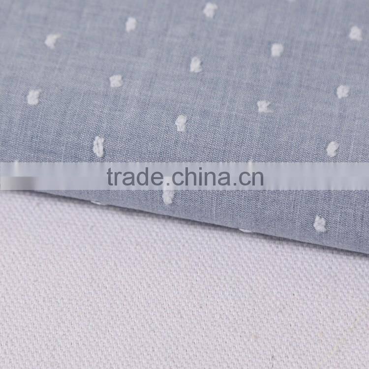 cotton poly swiss dot fabric jacquard fabric for dresses polyester cotton blend fabric