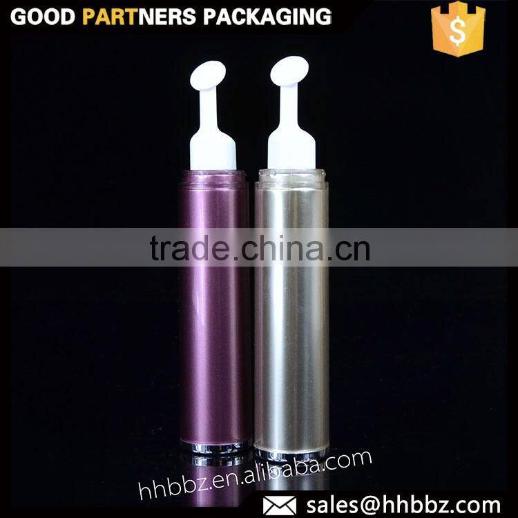 Eye cream purple PS material 15 ml plastic bottles with pump dispenser