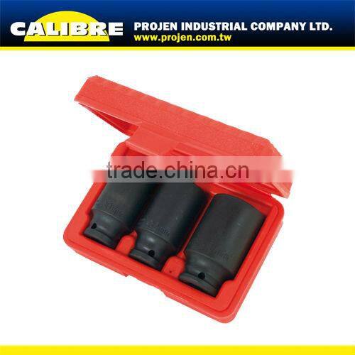 CALIBRE auto tool 7PC 1/2"drive 22, 27, 29mm oxygen sensor socket set