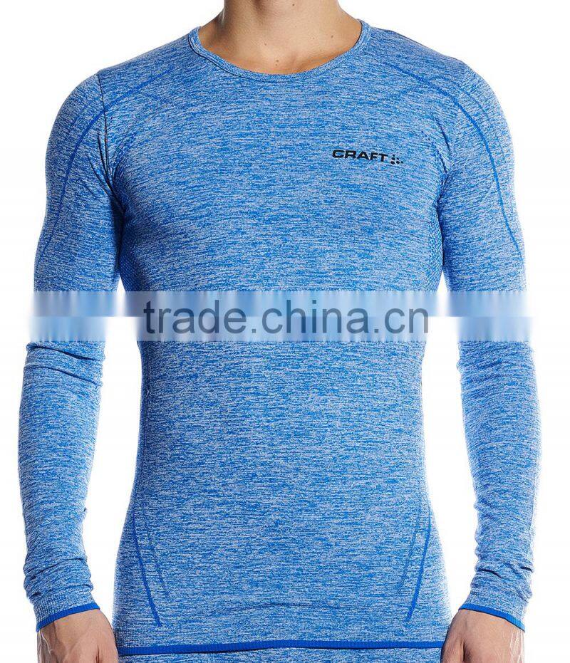 65% Polyester + 35% Polyamide Men's Seamless Underwear, Skiing Base Layer, Dri Fit Seamless Thermal Underwear for Men