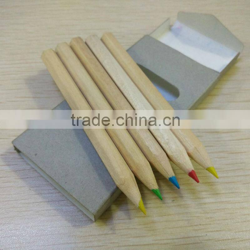 Promotion 3.5" hexagonal shape mini eco color pencil
