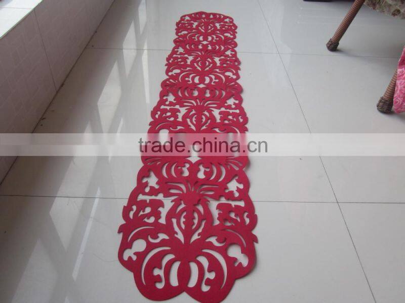 large white Felt runner