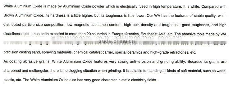 F24 ZIBO NAAO white aluminium oxide/WA as abrasive