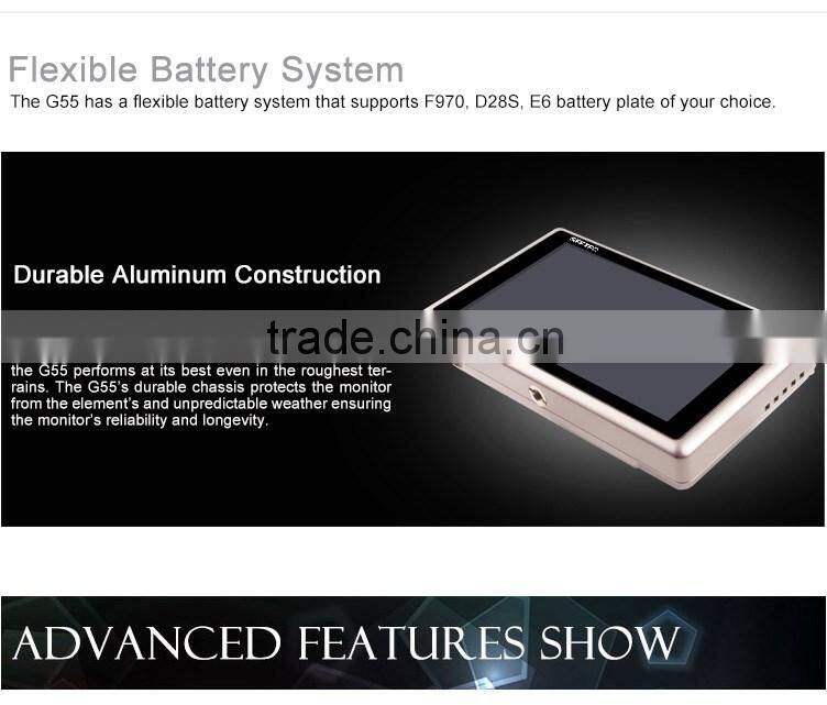 Small and portable 5.5 inch tft display high resolution 1920x1080 on-camera field screen full hd dslr lcd monitor