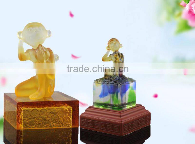 lucky monkey 2016 Chinese new year mascot liuli crafts