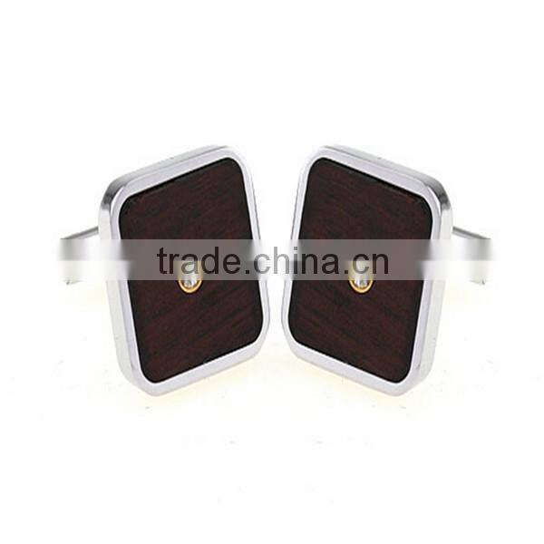 Special Rose Wood Cufflinks with Crystal
