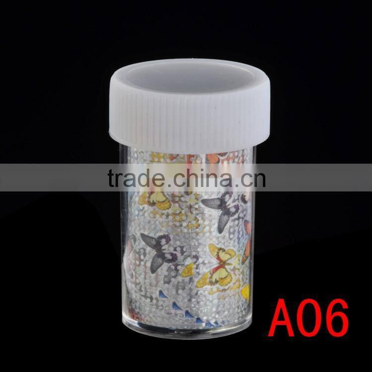 Color Nail Art Wraps Glitter Sticker Decal Polish Decoration Transfer Foil Decal